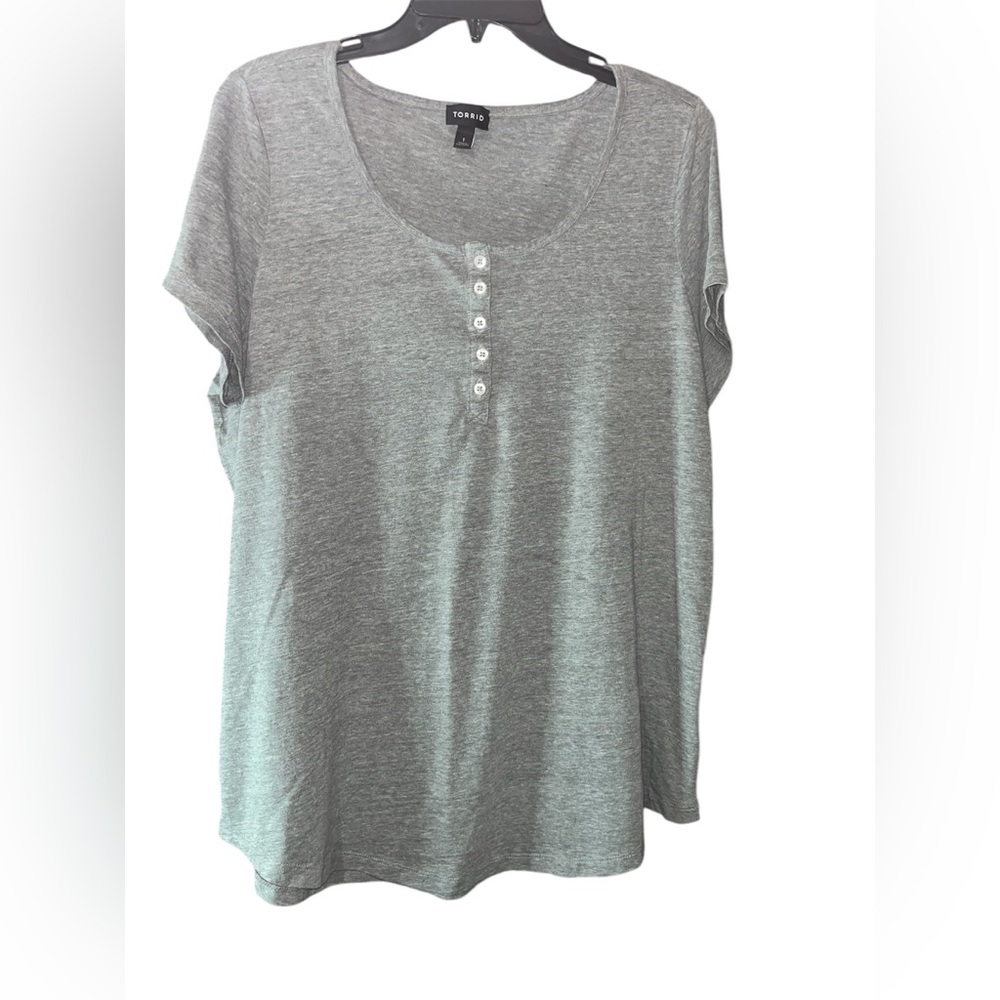 Torrid Gray Button-Front Women's Top